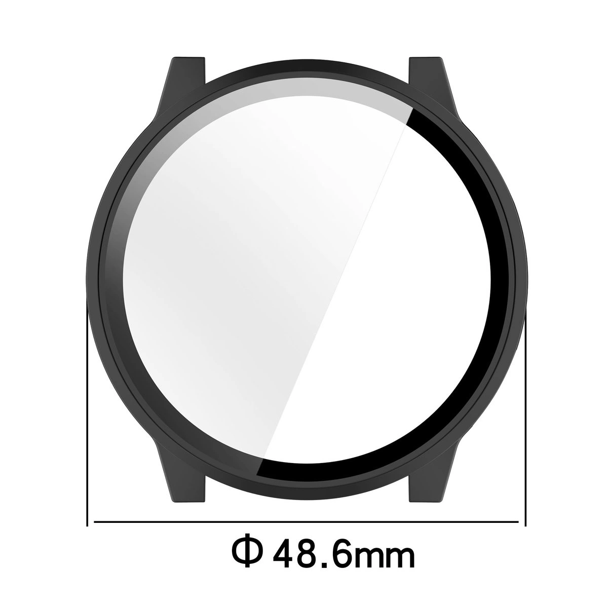 Wymiary etui Bizon Case Watch Adamo do Garmin Venu 4 45 mm